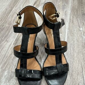 Nine West Black Strappy Heels